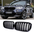 X5 X6 F15/F16/F85/F86 - Gloss Black Front Double-Slat Kidney Grille | 2014-2018