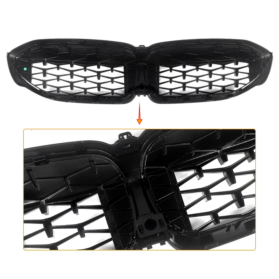 3 Series G20/G21 - Gloss Black Front Kidney Grille | 2019-2025