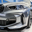 1 Series F40 - Gloss Black / Carbon Look Front Bumper Lip Spoiler | 2020-2025