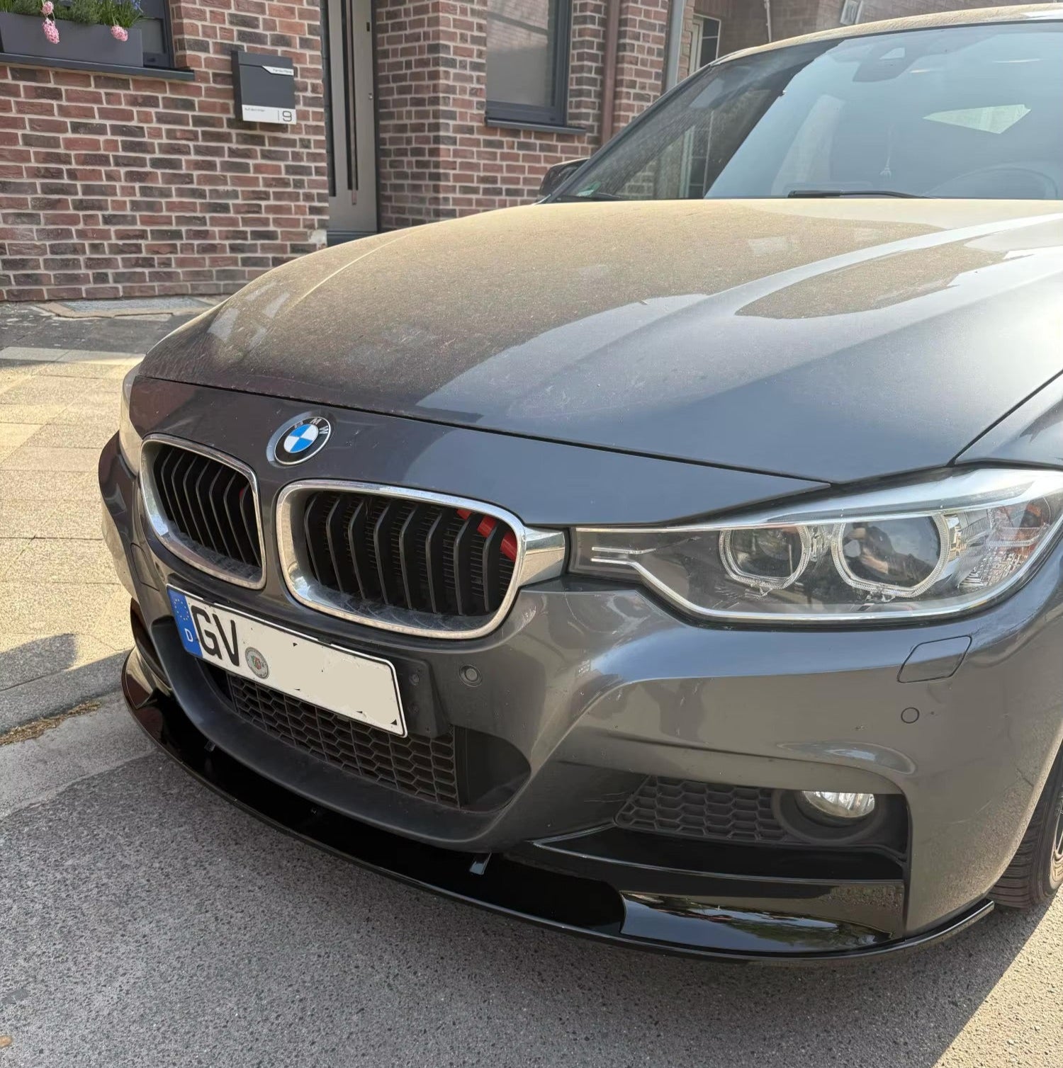 3 Series F30/F31 - Gloss Black / Carbon Look Front Bumper Lip Spoiler | 2013-2018