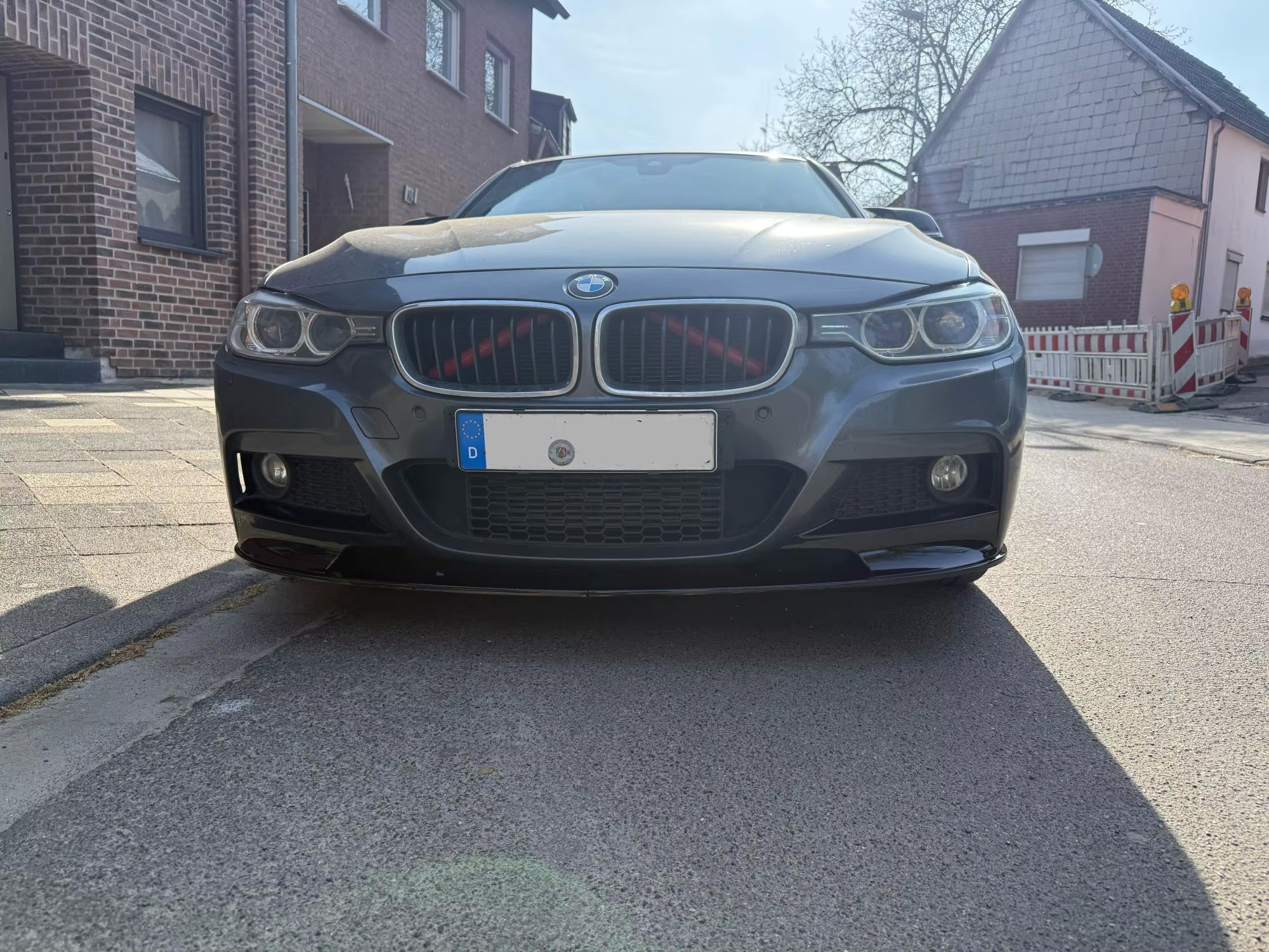 3 Series F30/F31 - Gloss Black / Carbon Look Front Bumper Lip Spoiler | 2013-2018