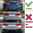 5 Series G30/G31 - Gloss Black/Carbon Look Rear Diffuser | 2017–2023