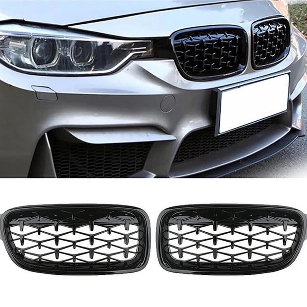 3 Series F30/F31 - Gloss Black Front Kidney Grille | 2012-2019