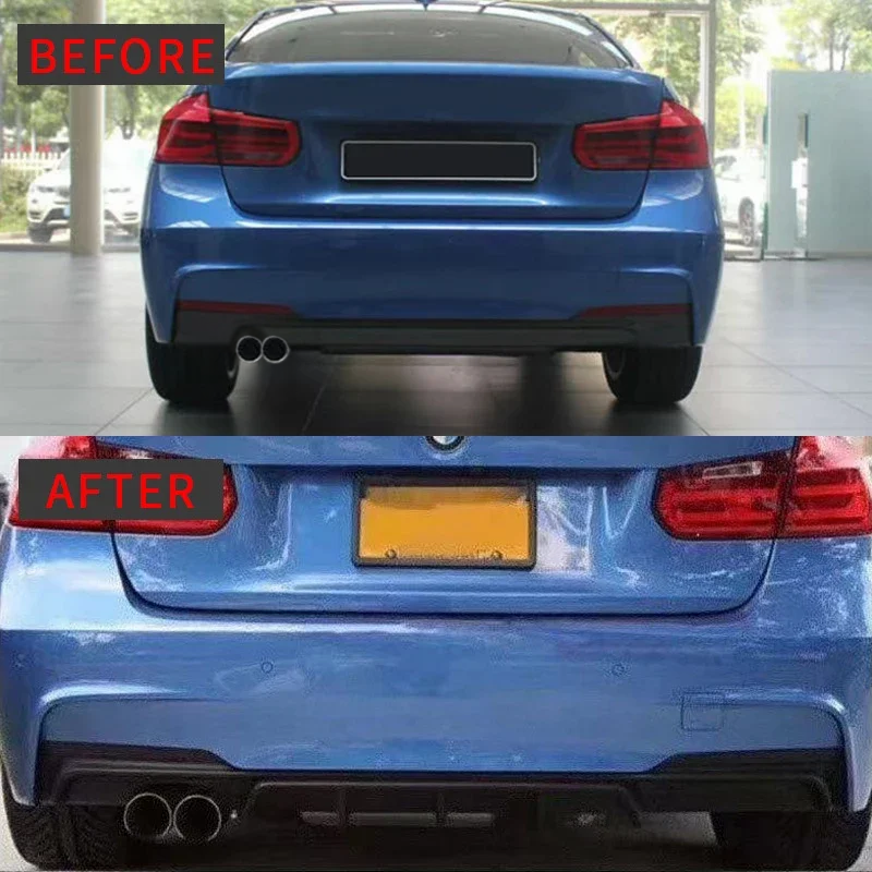 3 Series F30/F31 - Gloss Black Rear Bumper Diffuser | 2013-2019