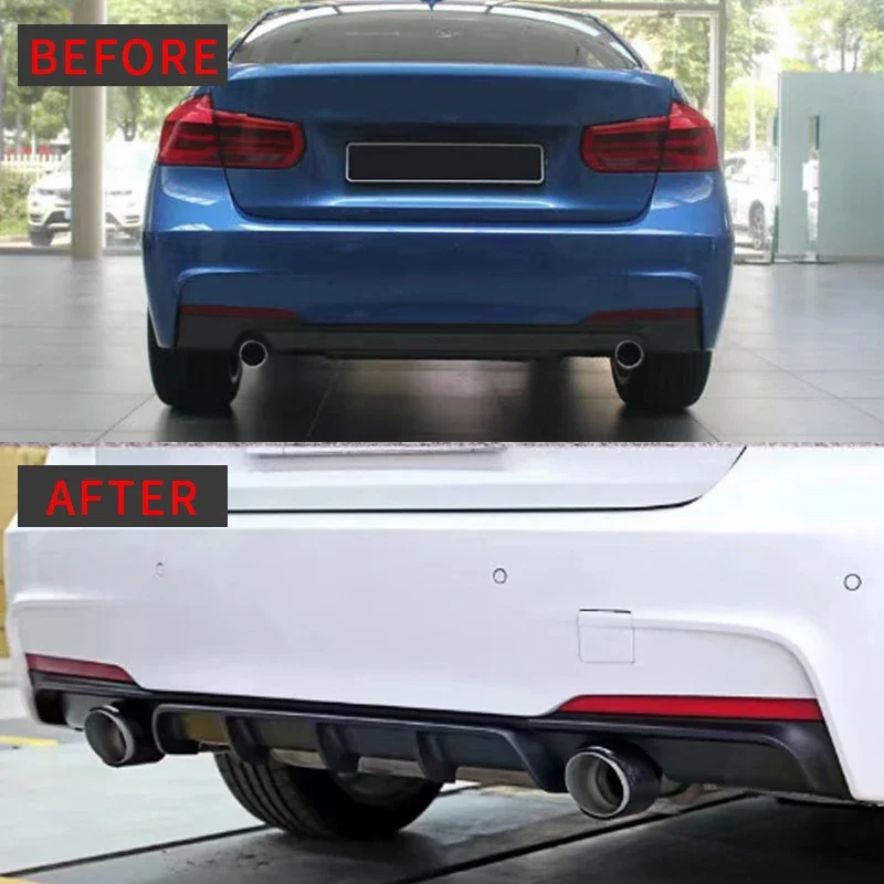 3 Series F30/F31 - Gloss Black Rear Bumper Diffuser | 2013-2019