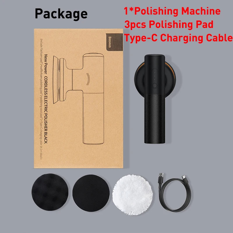Wireless rechargeable car polishing tool for detailing and waxing