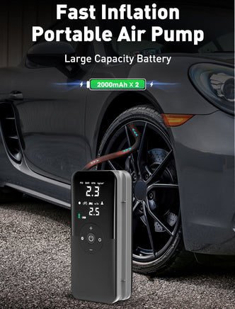 Portable Rechargeable Tyre Inflator with Digital Display