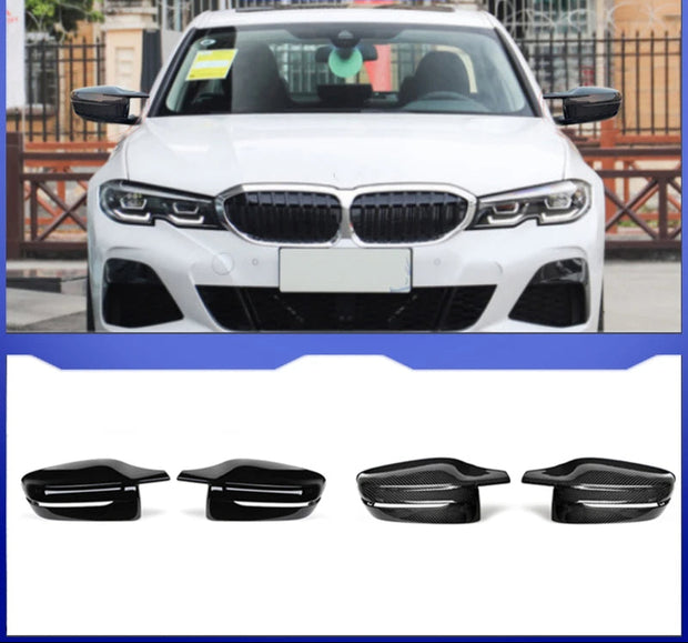 Side Mirror Cover – Gloss Black / Carbon Look (LHD & RHD, Fits G-Series 3/5/7/8 Series)
