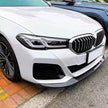 5 Series G30/G31 - Gloss Black/Carbon Look Front Bumper Lip Spoiler | 2017–2023