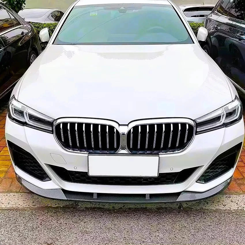 5 Series G30/G31 - Gloss Black/Carbon Look Front Bumper Lip Spoiler | 2017–2023