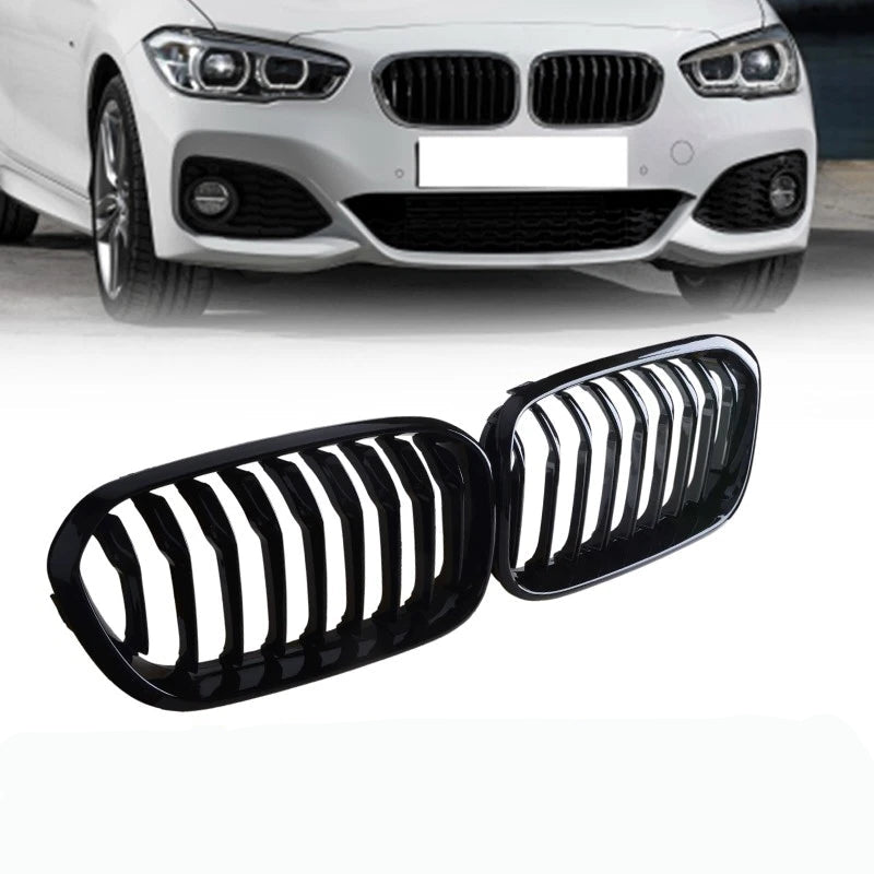 1 Series F20/F21 - Gloss Black Front Kidney Grille | 2015-2019 LCI