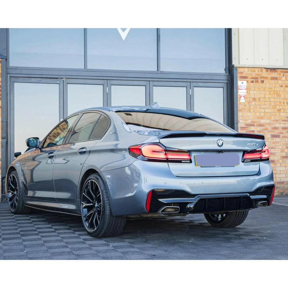 5 Series G30/G31 - Gloss Black/Carbon Look Rear Diffuser | 2017–2023