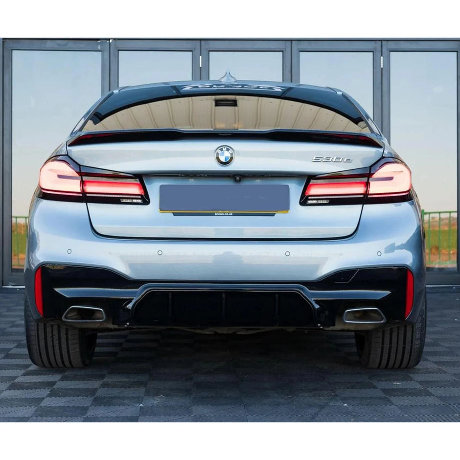 5 Series G30/G31 - Gloss Black/Carbon Look Rear Diffuser | 2017–2023