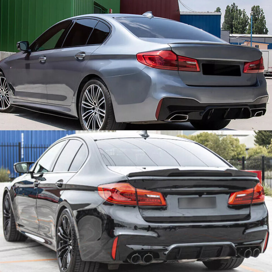 5 Series G30/G31 - Gloss Black/Carbon Look Rear Diffuser | 2017–2023