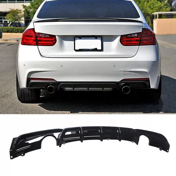 3 Series F30/F31 - Gloss Black Rear Bumper Diffuser | 2013-2019