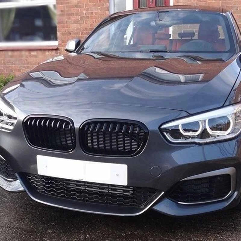 1 Series F20/F21 - Gloss Black Front Kidney Grille | 2015-2019 LCI