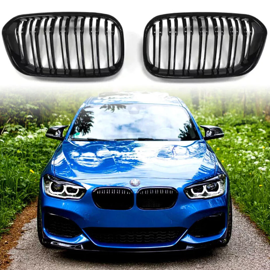 1 Series F20/F21 - Gloss Black Front Kidney Grille | 2015-2019 LCI