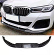 5 Series G30/G31 - Gloss Black/Carbon Look Front Bumper Lip Spoiler | 2017–2023