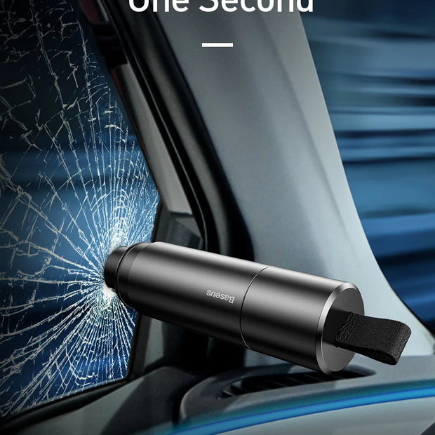 Car Safety Hammer: Emergency Glass Breaker & Seat Belt Cutter Tool